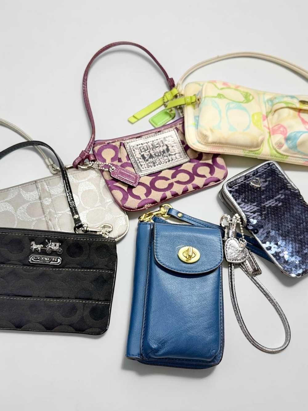 🌈 Vintage Coach Wristlets/Wallets Bundle Lot of 6 - Picture 4 of 14